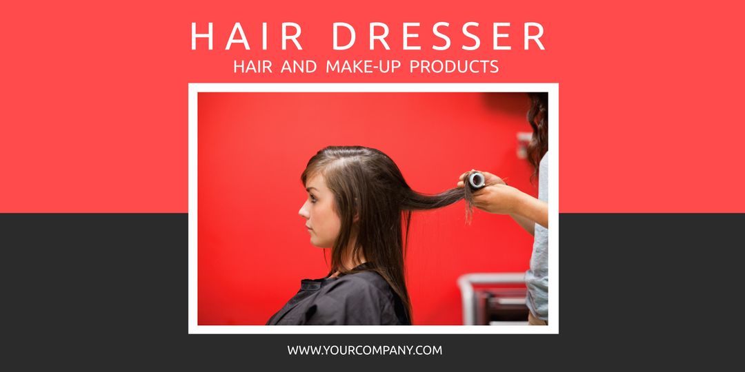 Hairstylist Perfecting Elegant Salon Look on Client