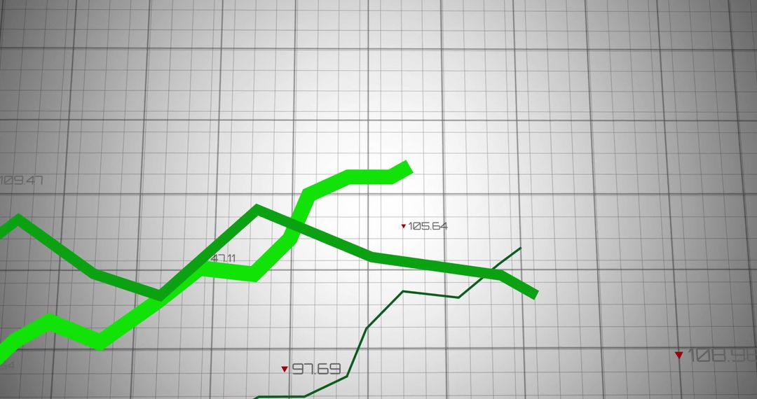 Dynamic Growth Over Time on Grid Background