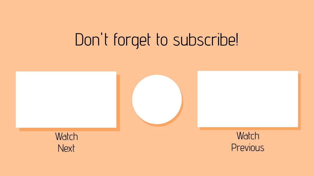 Engaging YouTube End Screen Template for Subscriber Reminder - Download Free Stock Templates Pikwizard.com