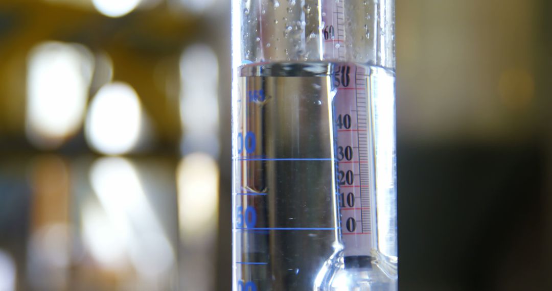 Close-up of Hydrometer Measuring Liquid Density in Laboratory - Free Images, Stock Photos and Pictures on Pikwizard.com