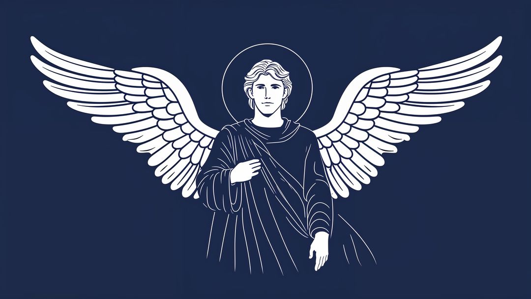 Celestial Angel With Graceful Wings and Halo