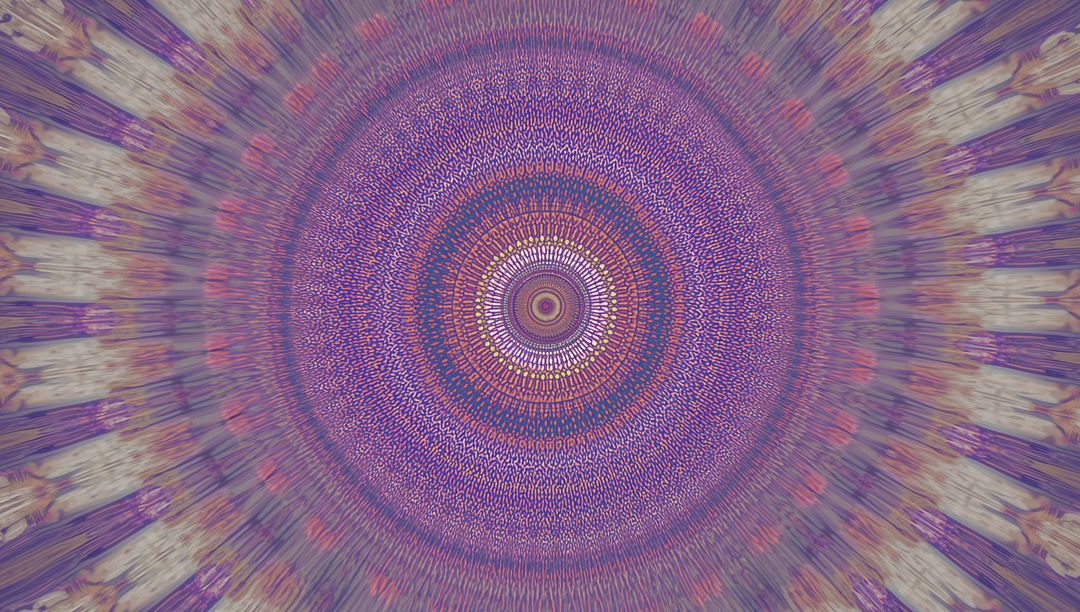 Abstract Kaleidoscopic Rings in Vibrant Colors