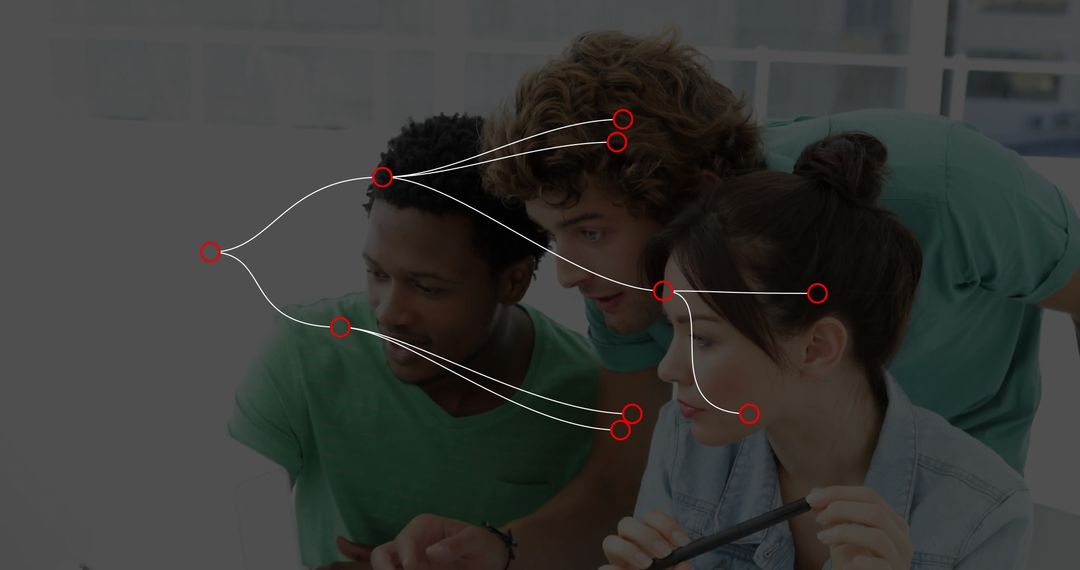 Collaborative Coworkers Engaging at Modern Workspace