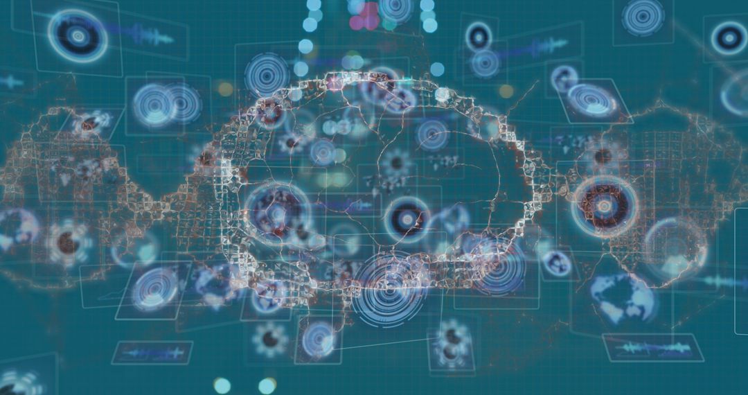 Futuristic Brain Data and Network Connections Concept