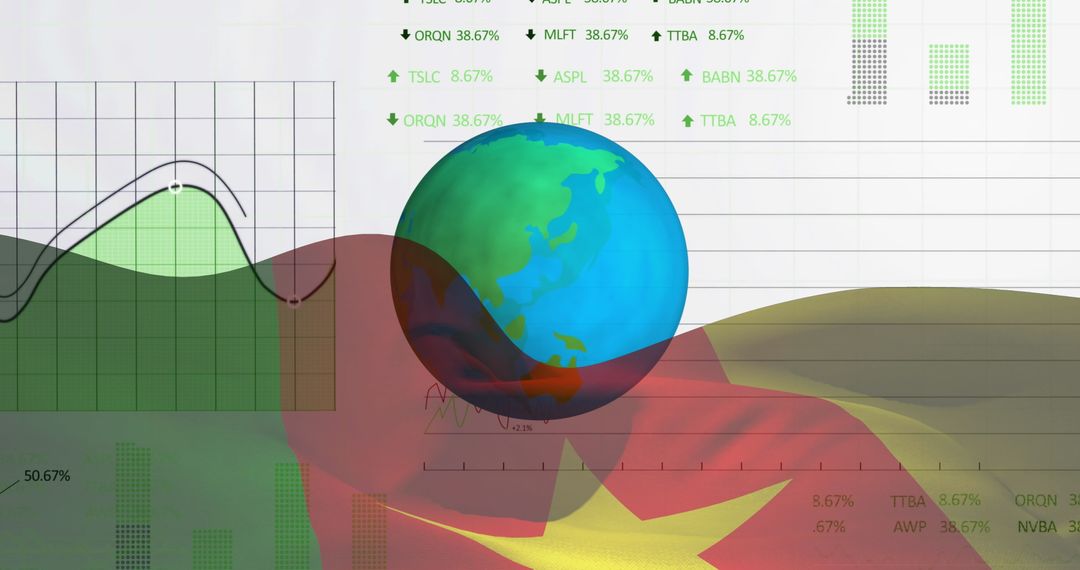 Global Market Dynamics with Stock Data and Cameroonian Flag
