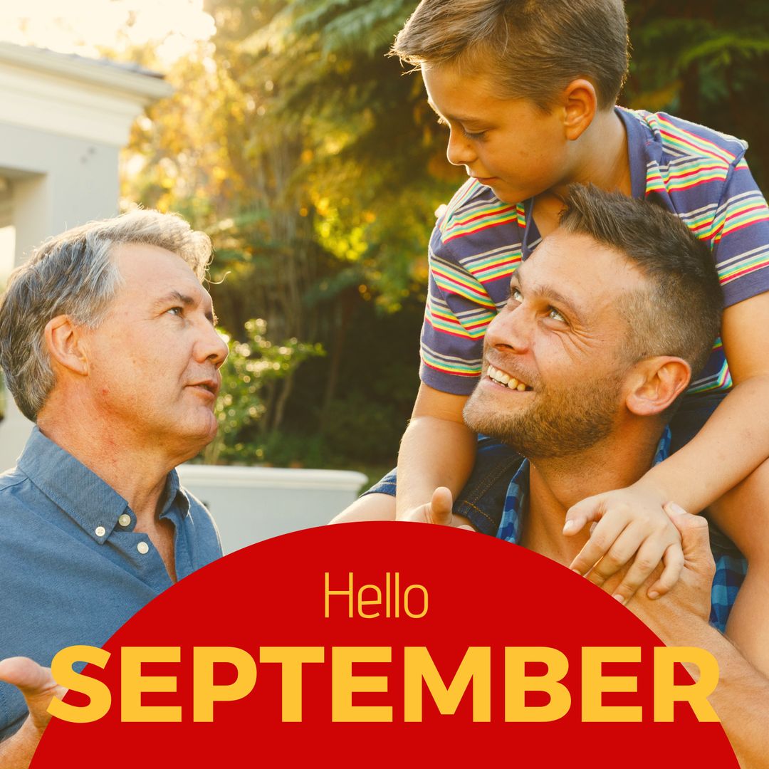 Multigenerational Family Enjoying September Evening Outdoors