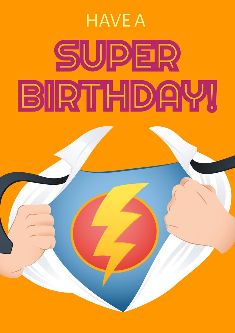 Superhero-Inspired Birthday Card Illustration - Download Free Stock Templates Pikwizard.com