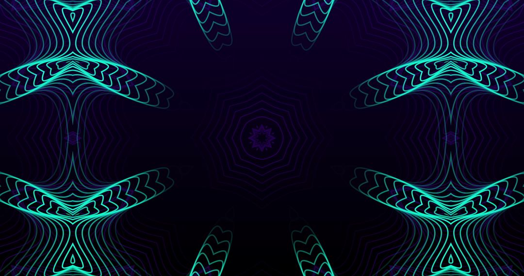 Glowing Kaleidoscope Abstract Motion Art Background