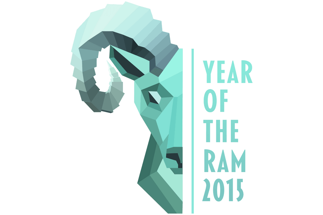 Transparent 2015 Year Of The Ram Low-Poly Design