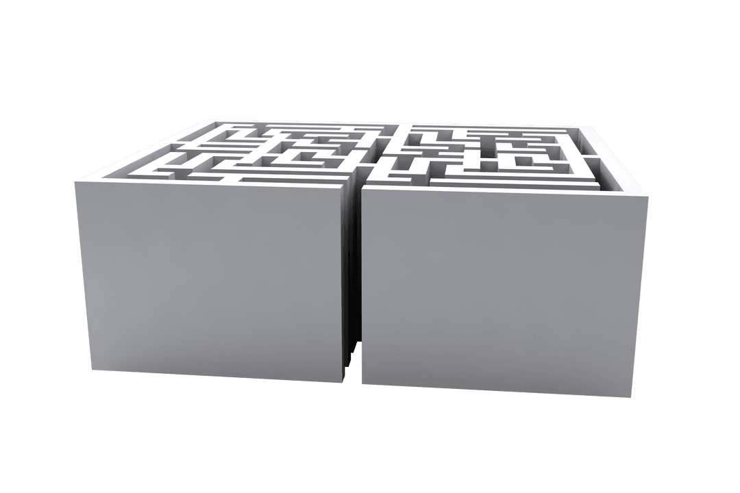 Grey Blocks with Maze Pattern on Transparent Background - Download Free Stock Images Pikwizard.com