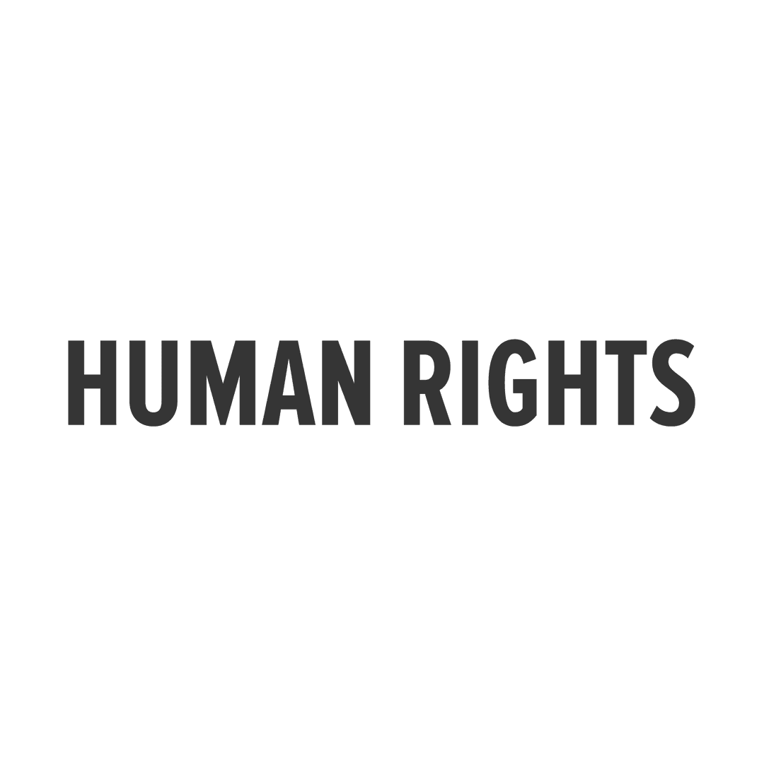 Human Rights Text Illustration on Transparent Background
