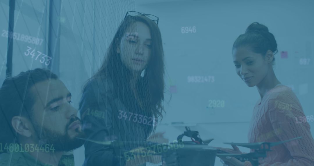 Team Collaborating on Drone Technology Projects