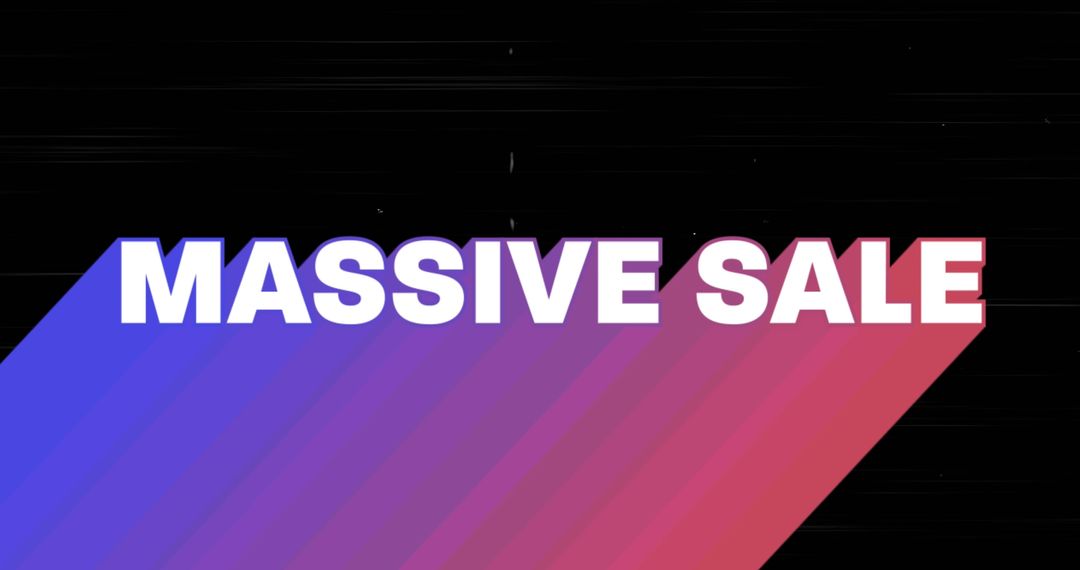 Massive Sale Announcement with Retro Colorful Design