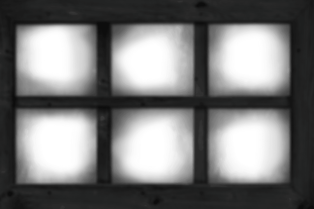 Black Window Silhouette on Transparent Background Architecture Design