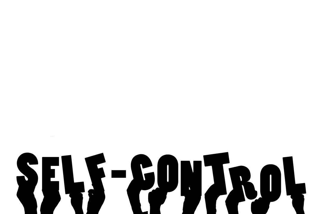 Self-Control Concept with Hands on Transparent Background