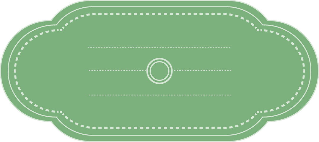 Blank Emerald Green Label on Transparent Background