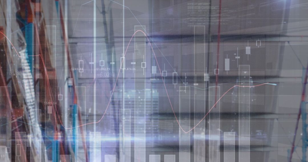 Data Analysis Overlay on Warehouse Logistics - Free Images, Stock Photos and Pictures on Pikwizard.com