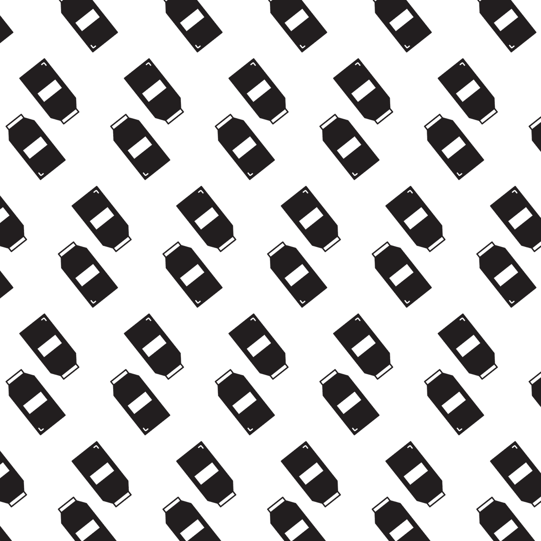 Seamless Transparent Black Bottle Pattern for Drink Design