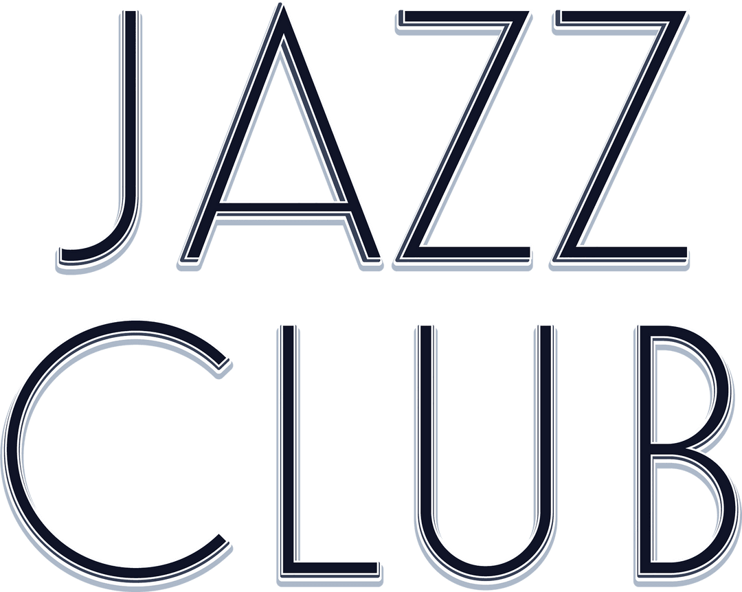 Jazz Club Text on Transparent Background for Music Design