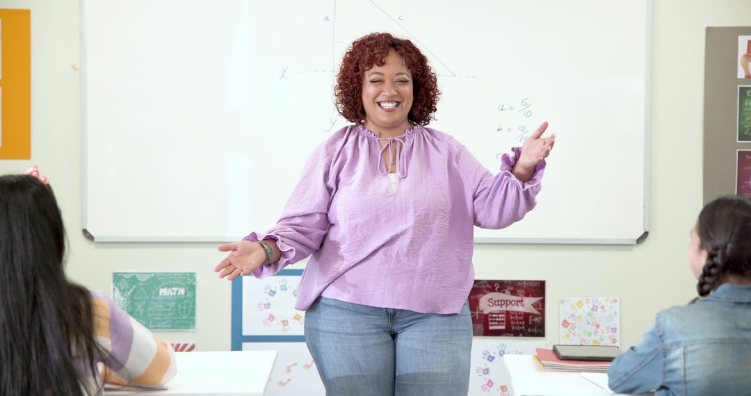 Engaging Teacher Conducting Interactive Math Lesson with Students