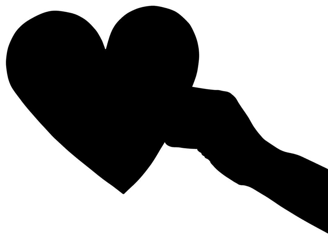 Heart Shadow on Transparent Background for Love Themes