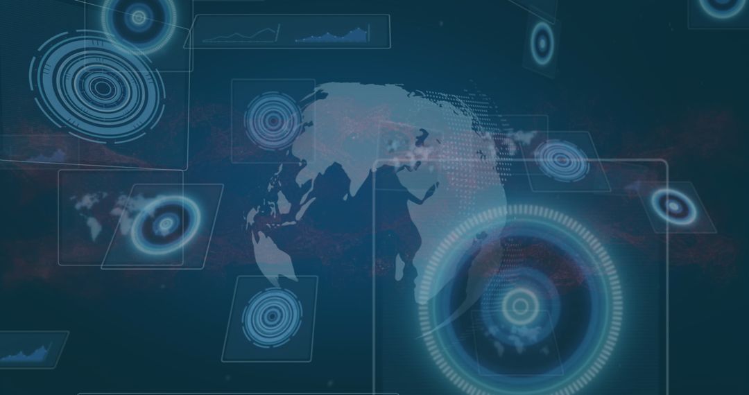 Global Data Scanners and Networking Concept Background