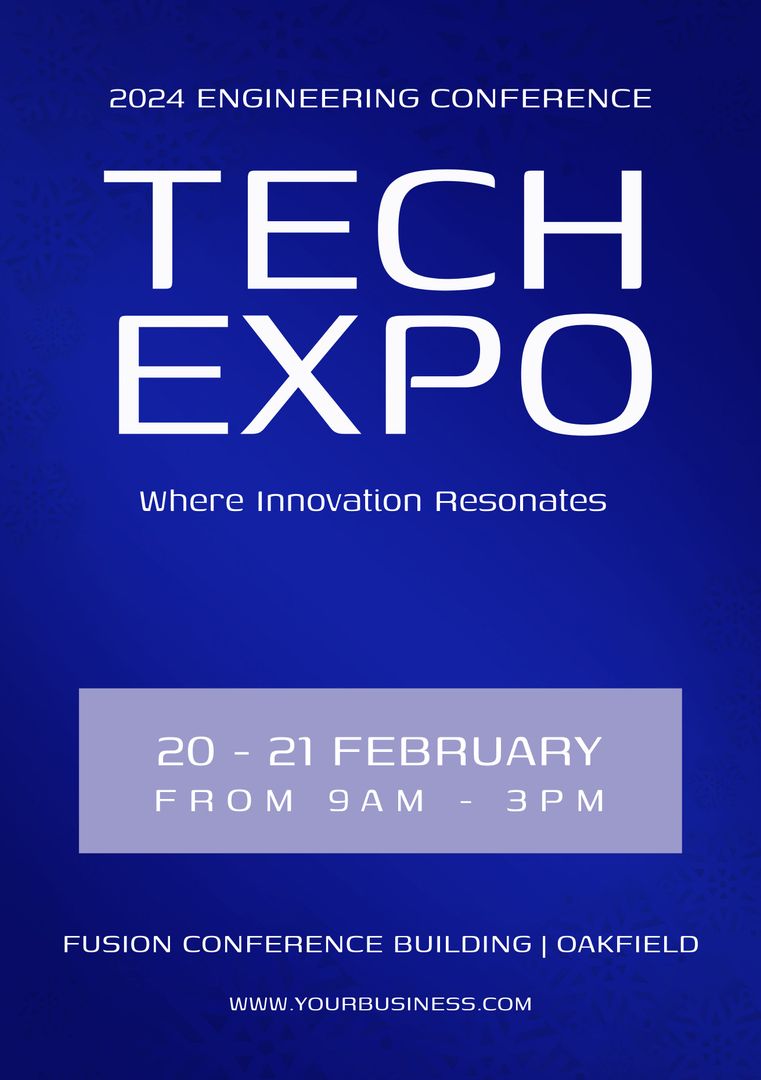TECH EXPO template ideal for tech events, fostering innovation and networking. - Download Free Stock Templates Pikwizard.com