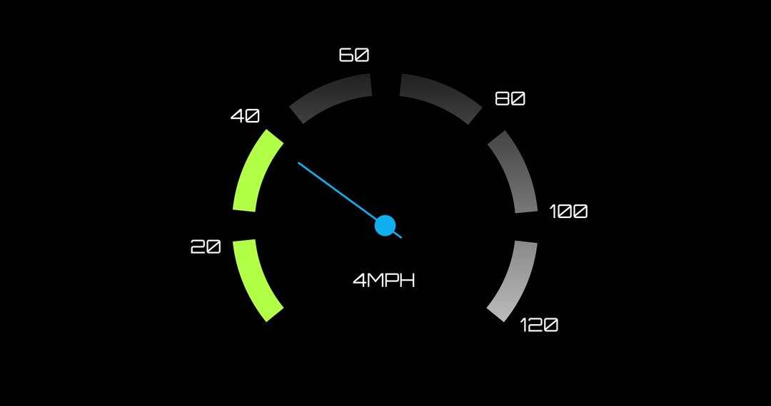Digital Speedometer Display with Highlighted Sections - Free Images, Stock Photos and Pictures on Pikwizard.com