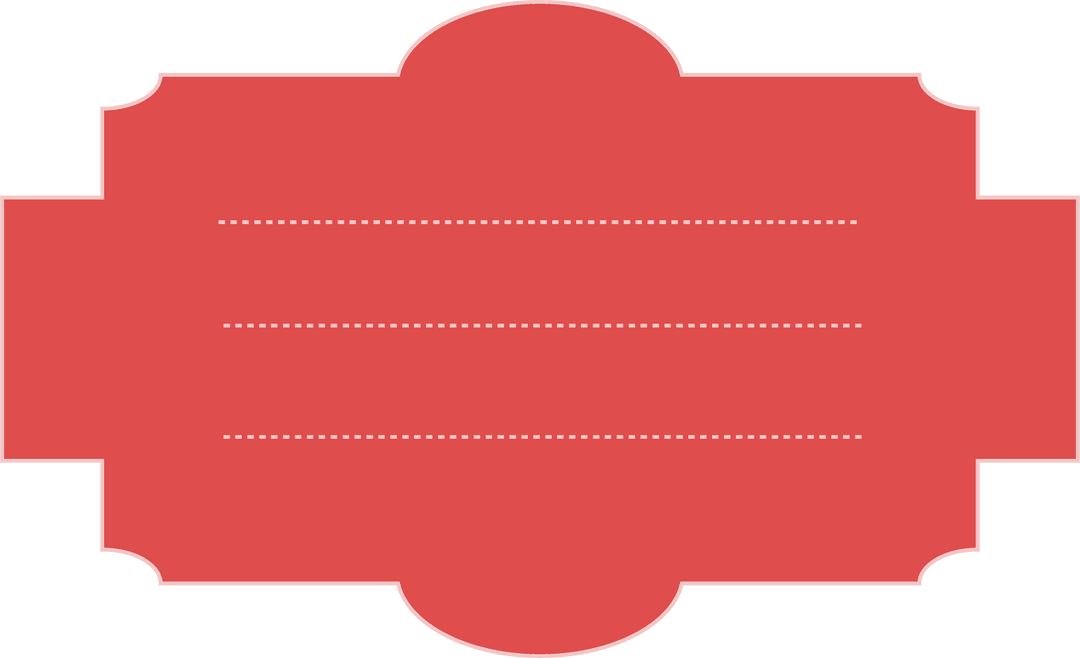 Red Rounded Badge with Copy Space on Transparent Background