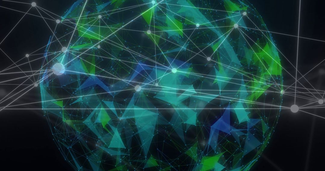 Abstract Digital Globe with Global Connectivity Concept