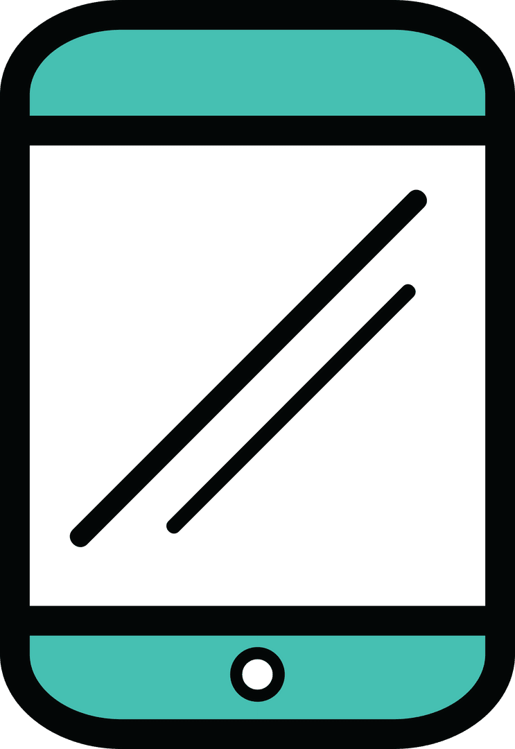 Transparent Smartphone Icon Design on White