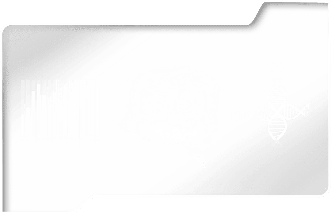 Transparent Digital Folder with Scientific Icons Background