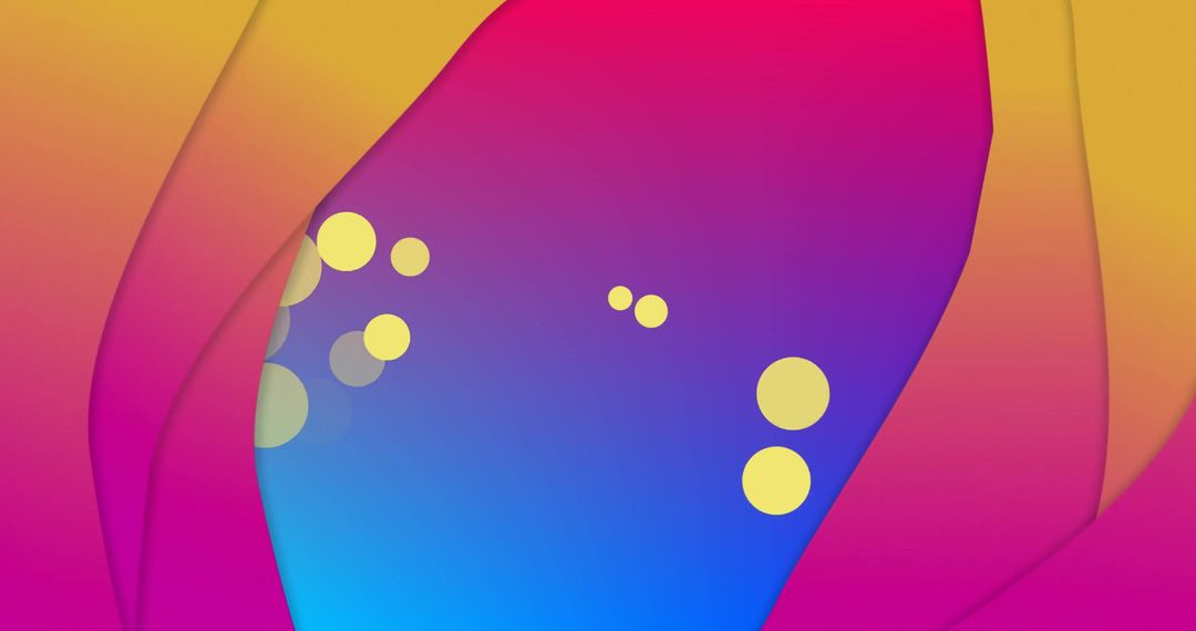 Vibrant Abstract Composition with Glowing Circles