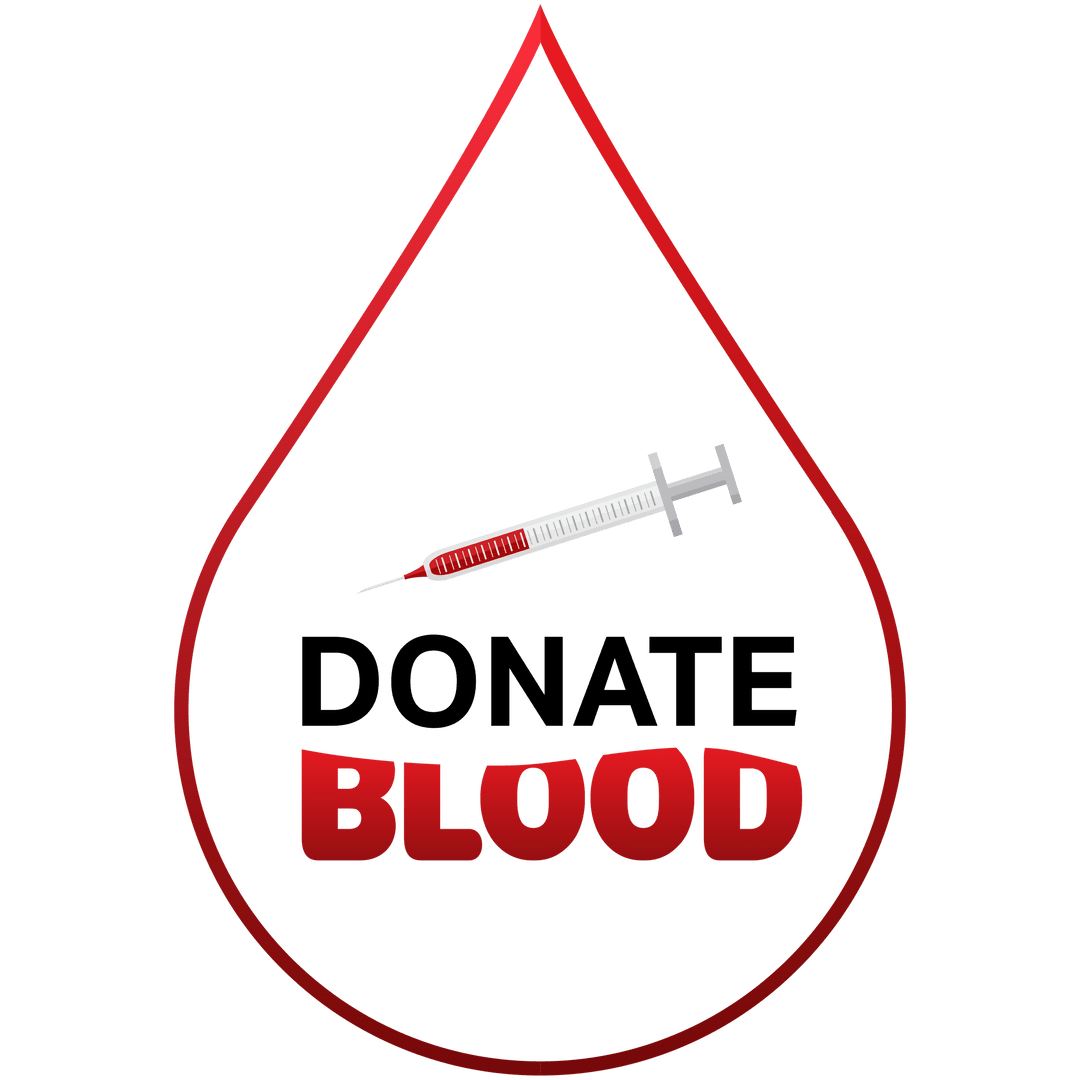 Transparent Blood Donation Syringe Illustration