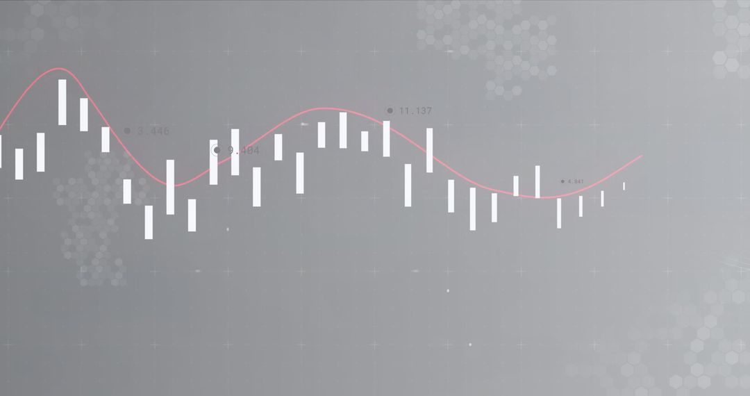 Financial Data Analysis with Graphs on Grey Background