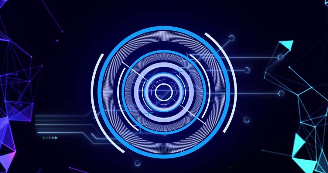 Futuristic Digital Hologram Abstract with Circuit Board Pattern