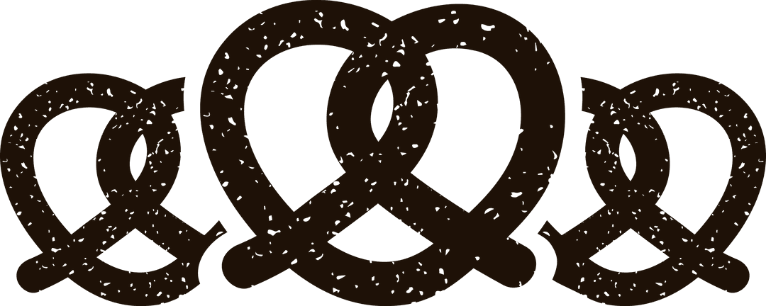 Vector Transparent Pretzel Symbols Overlapping Illustrations