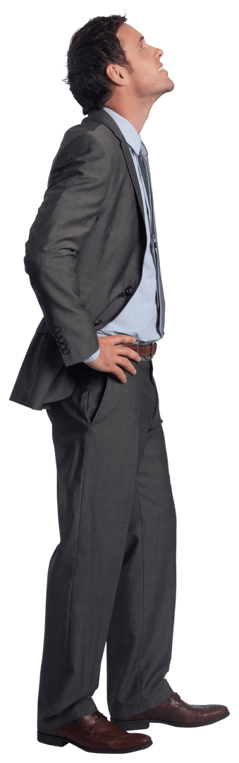 Transparent Business Professional Smiling Confidently