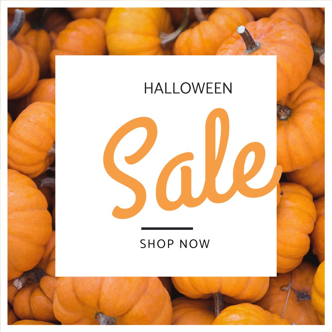 Halloween Sale with Orange Pumpkins Background - Download Free Stock Templates Pikwizard.com