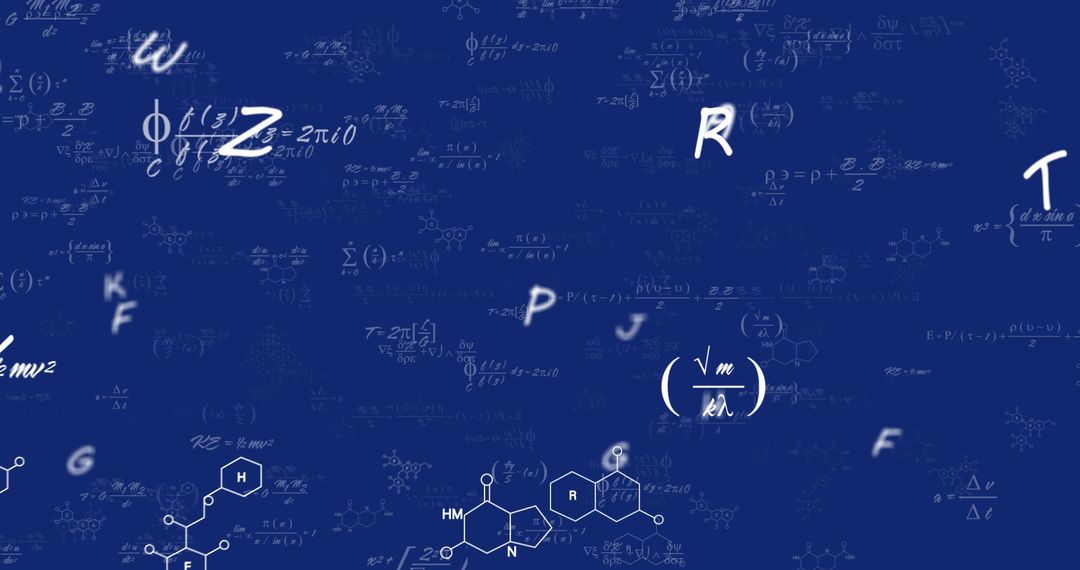 Science and Technology Abstract Concepts against Blue Background