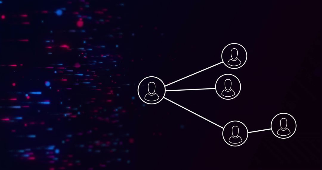 Digital Networking with Abstract Lights in Background