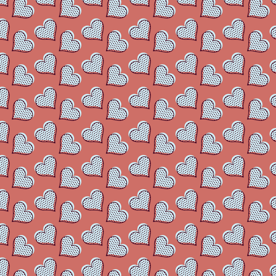 Spotted Hearts on Transparent Background for Love and Pattern Designs