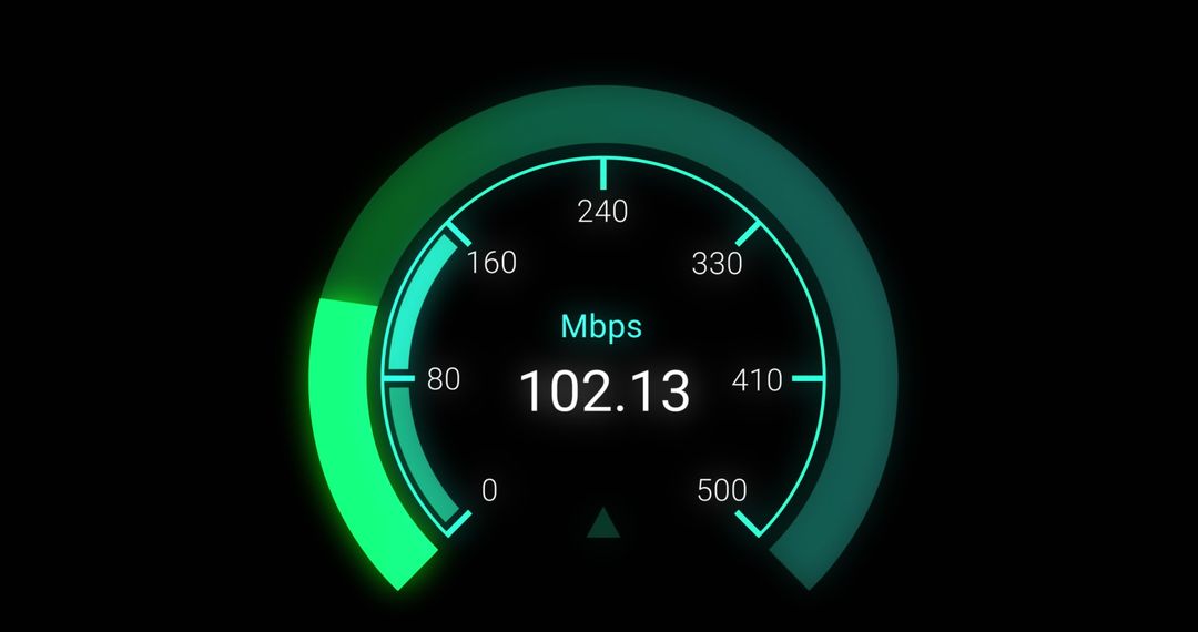 High Internet Speed Concept with Green Speedometer Graphic - Free Images, Stock Photos and Pictures on Pikwizard.com