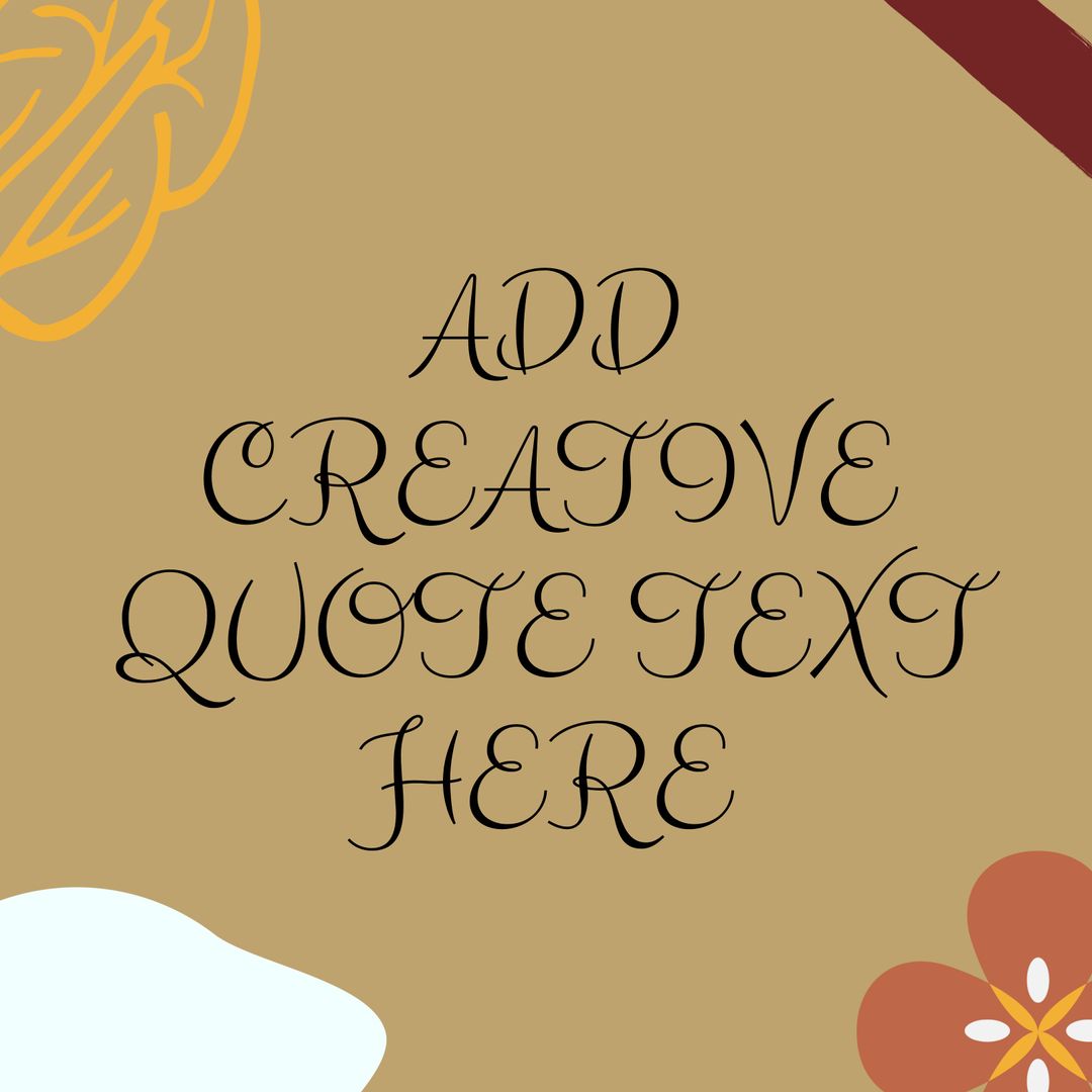 Abstract Floral Background Design Template for Creative Quotes