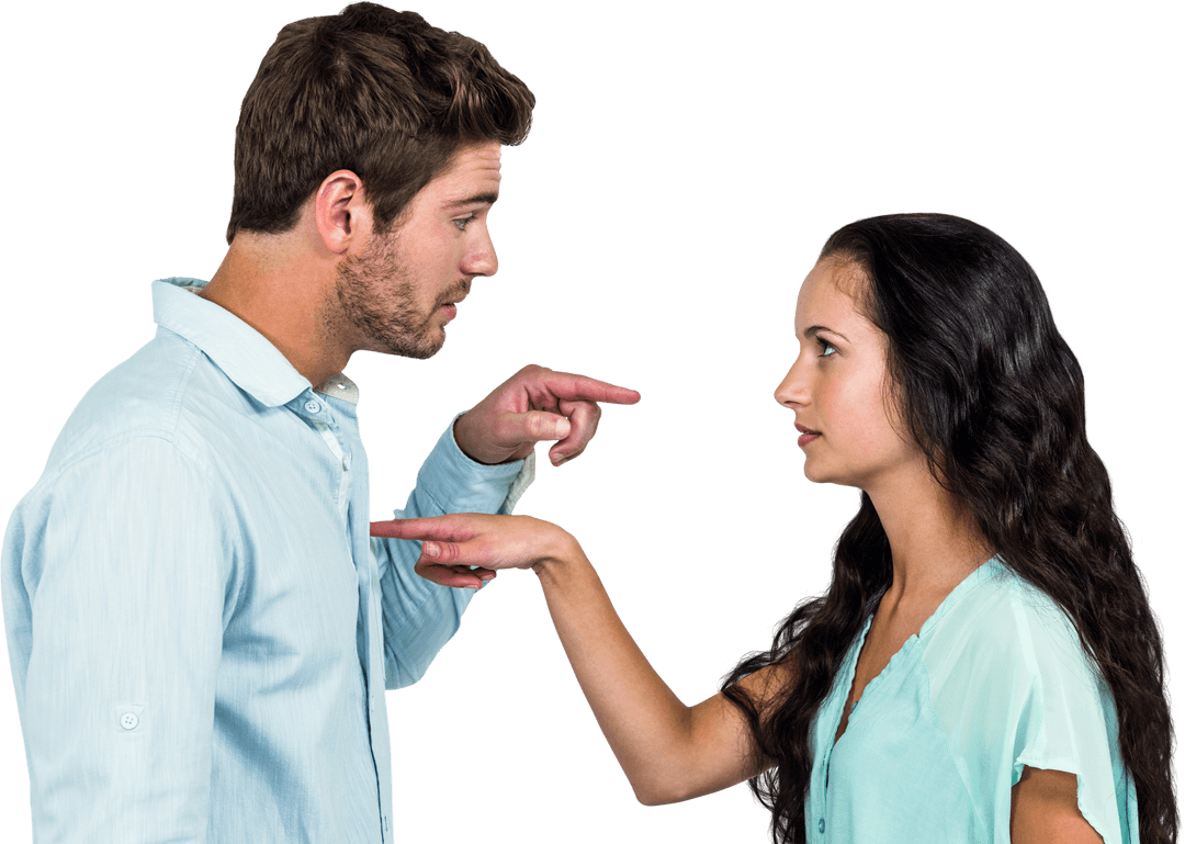 Transparent Arguing Businesspeople in Conflict Vector Illustration