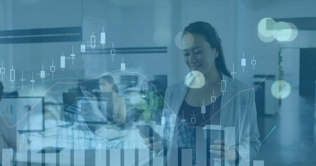 Business Professional Analyzing Data with Technology in Modern Office