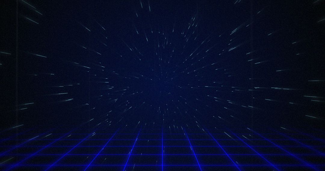 Glitchy Retro Game Over Text with Neon Triangles