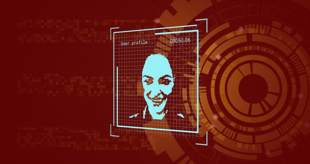 Biometric Facial Recognition Technology Interface