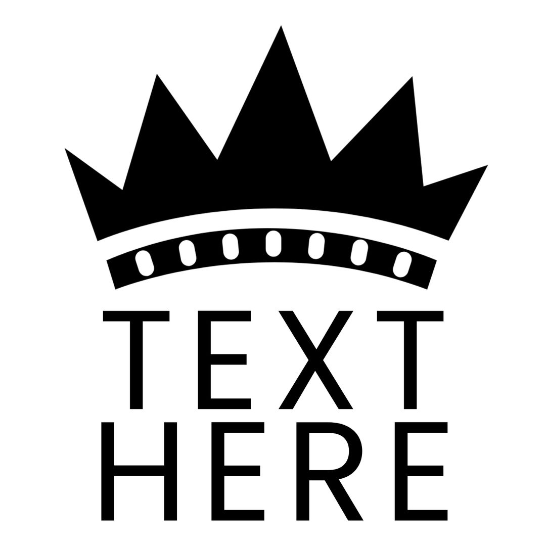 Crown Symbol with Text Space Representing Authority and Prestige