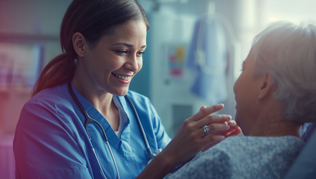 Nurse Providing Comfort and Care to Hospital Patient